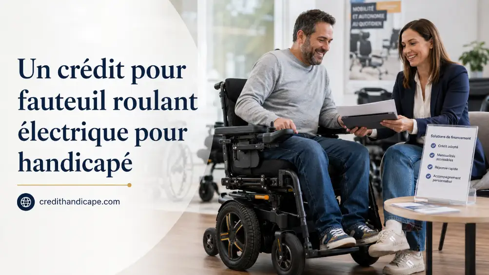 Crédit pour fauteuil roulant électrique pour handicapé